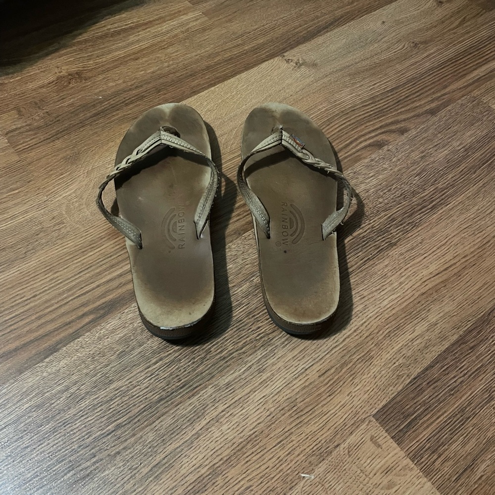 Rainbow Tan Leather Sandals - Picture 5 of 6